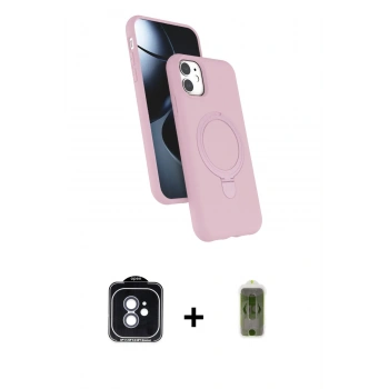 MARSİLYAN™- iPhone 11 Kılıf İz Işık Koleksiyonu - Siyah Joko Magic 5D Hayalet Cam + PVD Metal Kamera Lens - MI