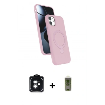 MARSİLYAN™- iPhone 11 Kılıf İz Işık Koleksiyonu - Siyah Joko Magic 5D Hayalet Cam + PVD Metal Kamera Lens - SH