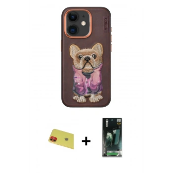 MARSİLYAN™- iPhone 11 Kılıf İz Minimal Koleksiyonu - Şeffaf 360 Full Body Arka Koruyucu + Rainbow Kamera Lens Koruma Cam - KI