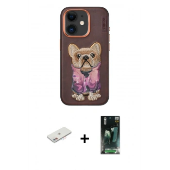 MARSİLYAN™- iPhone 11 Kılıf İz Minimal Koleksiyonu - Şeffaf 360 Full Body Arka Koruyucu + Renkli Kamera Lens Koruma Cam - PE