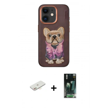 MARSİLYAN™- iPhone 11 Kılıf İz Minimal Koleksiyonu - Şeffaf 360 Full Body Arka Koruyucu + Renkli Kamera Lens Koruma Cam - YL