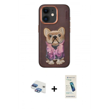 MARSİLYAN™- iPhone 11 Kılıf İz Minimal Koleksiyonu - Şeffaf Pasifik Cam Ekran Koruyucu + Pers Alüminyum Kamera Lens - GI