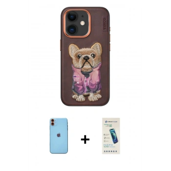 MARSİLYAN™- iPhone 11 Kılıf İz Minimal Koleksiyonu - Şeffaf Pasifik Cam Ekran Koruyucu + Neon Fosforlu Kamera Lens - TU