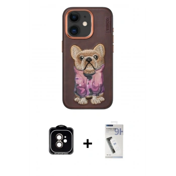 MARSİLYAN™- iPhone 11 Kılıf İz Minimal Koleksiyonu - Şeffaf Uv Polymer Nano Ekran Koruyucu + PVD Metal Kamera Lens - TU