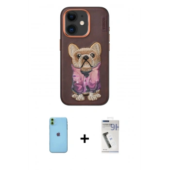 MARSİLYAN™- iPhone 11 Kılıf İz Minimal Koleksiyonu - Şeffaf Uv Polymer Nano Ekran Koruyucu + Neon Fosforlu Kamera Lens - YL