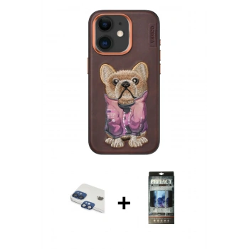 MARSİLYAN™- iPhone 11 Kılıf İz Minimal Koleksiyonu - Siyah 34D Hayalet Izgaralı Cam + Pers Alüminyum Kamera Lens - LT