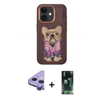 MARSİLYAN™- iPhone 11 Kılıf İz Minimal Koleksiyonu - Siyah 360 Mat Full Body Arka Koruyucu + Raze Metal Kamera Lens - MR
