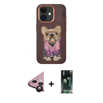 MARSİLYAN™- iPhone 11 Kılıf İz Minimal Koleksiyonu - Siyah 360 Mat Full Body Arka Koruyucu + Raze Metal Kamera Lens - SH
