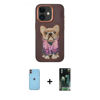 MARSİLYAN™- iPhone 11 Kılıf İz Minimal Koleksiyonu - Siyah 360 Mat Full Body Arka Koruyucu + Neon Fosforlu Kamera Lens - TU
