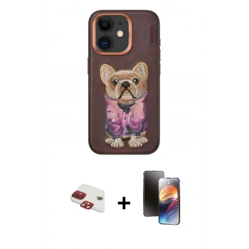 MARSİLYAN™- iPhone 11 Kılıf İz Minimal Koleksiyonu - Siyah 3D Antistatik Mat Seramik Nano Ekran Koruyucu + Pers Alüminyum Kamera Lens - KI