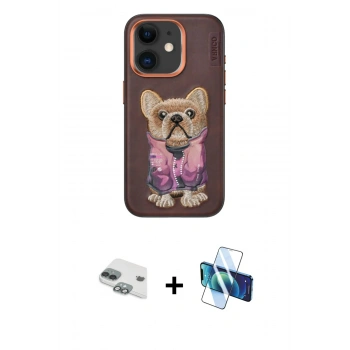 MARSİLYAN™- iPhone 11 Kılıf İz Minimal Koleksiyonu - Siyah 3D Antistatik Seramik Nano Ekran Koruyucu + Pers Alüminyum Kamera Lens - YL