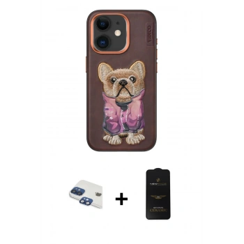 MARSİLYAN™- iPhone 11 Kılıf İz Minimal Koleksiyonu - Siyah 6D Antistatik Mat Seramik Hayalet Nano Ekran Koruyucu + Pers Alüminyum Kamera Lens - LT