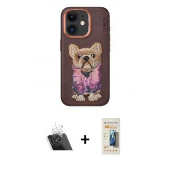 MARSİLYAN™- iPhone 11 Kılıf İz Minimal Koleksiyonu - Siyah 6D Mat Seramik Hayalet Nano Ekran Koruyucu + Kamera Lens Koruma Cam - SF