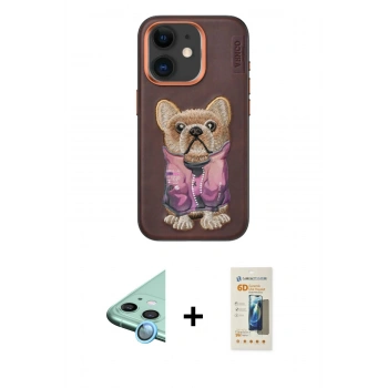 MARSİLYAN™- iPhone 11 Kılıf İz Minimal Koleksiyonu - Siyah 6D Mat Seramik Hayalet Nano Ekran Koruyucu + Raze Metal Kamera Lens - MI