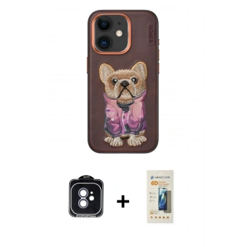 MARSİLYAN™- iPhone 11 Kılıf İz Minimal Koleksiyonu - Siyah 6D Mat Seramik Hayalet Nano Ekran Koruyucu + PVD Metal Kamera Lens - MI