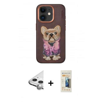 MARSİLYAN™- iPhone 11 Kılıf İz Minimal Koleksiyonu - Siyah 6D Mat Seramik Hayalet Nano Ekran Koruyucu + Raze Metal Kamera Lens - GS