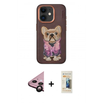 MARSİLYAN™- iPhone 11 Kılıf İz Minimal Koleksiyonu - Siyah 6D Mat Seramik Hayalet Nano Ekran Koruyucu + Raze Metal Kamera Lens - SH