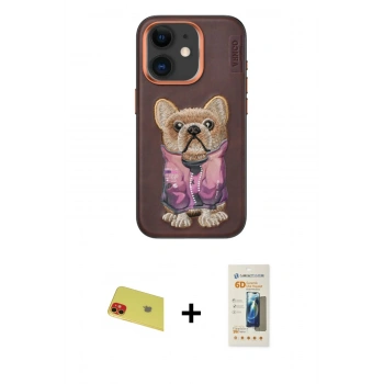 MARSİLYAN™- iPhone 11 Kılıf İz Minimal Koleksiyonu - Siyah 6D Mat Seramik Hayalet Nano Ekran Koruyucu + Rainbow Kamera Lens Koruma Cam - KI