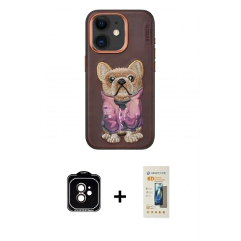 MARSİLYAN™- iPhone 11 Kılıf İz Minimal Koleksiyonu - Siyah 6D Mat Seramik Hayalet Nano Ekran Koruyucu + PVD Metal Kamera Lens - TU