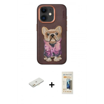 MARSİLYAN™- iPhone 11 Kılıf İz Minimal Koleksiyonu - Siyah 6D Mat Seramik Hayalet Nano Ekran Koruyucu + Renkli Kamera Lens Koruma Cam - TU
