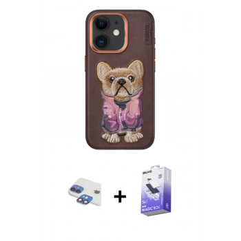 MARSİLYAN™- iPhone 11 Kılıf İz Minimal Koleksiyonu - Siyah Bilvis 5in1 5D Magic Hayalet Cam Ekran Koruyucu + Pers Alüminyum Kamera Lens - GI