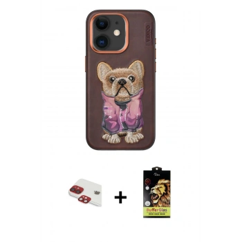 MARSİLYAN™- iPhone 11 Kılıf İz Minimal Koleksiyonu - Siyah Buffer Cam Ekran Koruyucu + Pers Alüminyum Kamera Lens - KI