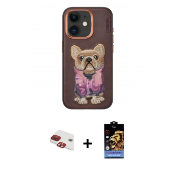 MARSİLYAN™- iPhone 11 Kılıf İz Minimal Koleksiyonu - Siyah Buffer Hayalet Cam Ekran Koruyucu + Pers Alüminyum Kamera Lens - KI
