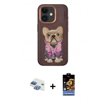 MARSİLYAN™- iPhone 11 Kılıf İz Minimal Koleksiyonu - Siyah Buffer Hayalet Cam Ekran Koruyucu + Pers Alüminyum Kamera Lens - GI