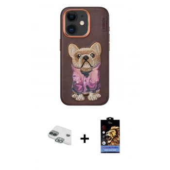 MARSİLYAN™- iPhone 11 Kılıf İz Minimal Koleksiyonu - Siyah Buffer Hayalet Cam Ekran Koruyucu + Pers Alüminyum Kamera Lens - YL