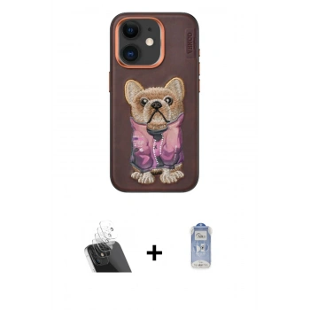 MARSİLYAN™- iPhone 11 Kılıf İz Minimal Koleksiyonu - Siyah Joko Magic 5D Cam + Kamera Lens Koruma Cam - SF