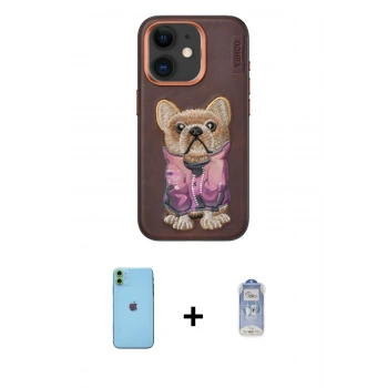 MARSİLYAN™- iPhone 11 Kılıf İz Minimal Koleksiyonu - Siyah Joko Magic 5D Cam + Neon Fosforlu Kamera Lens - YL