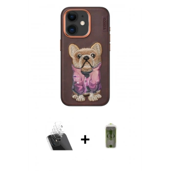 MARSİLYAN™- iPhone 11 Kılıf İz Minimal Koleksiyonu - Siyah Joko Magic 5D Hayalet Cam + Kamera Lens Koruma Cam - SF