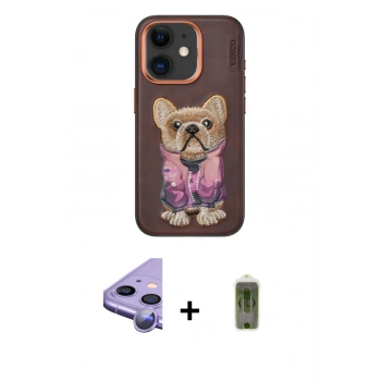 MARSİLYAN™- iPhone 11 Kılıf İz Minimal Koleksiyonu - Siyah Joko Magic 5D Hayalet Cam + Raze Metal Kamera Lens - MR