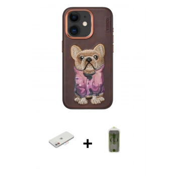 MARSİLYAN™- iPhone 11 Kılıf İz Minimal Koleksiyonu - Siyah Joko Magic 5D Hayalet Cam + Renkli Kamera Lens Koruma Cam - PE