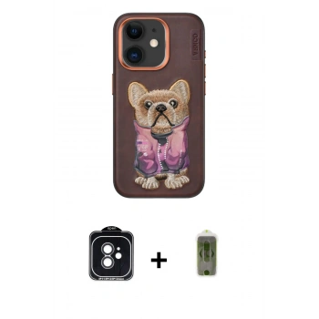 MARSİLYAN™- iPhone 11 Kılıf İz Minimal Koleksiyonu - Siyah Joko Magic 5D Hayalet Cam + PVD Metal Kamera Lens - SH