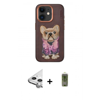 MARSİLYAN™- iPhone 11 Kılıf İz Minimal Koleksiyonu - Siyah Joko Magic 5D Hayalet Cam + Raze Metal Kamera Lens - GS