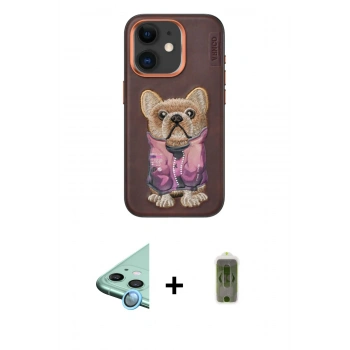 MARSİLYAN™- iPhone 11 Kılıf İz Minimal Koleksiyonu - Siyah Joko Magic 5D Hayalet Cam + Raze Metal Kamera Lens - MI