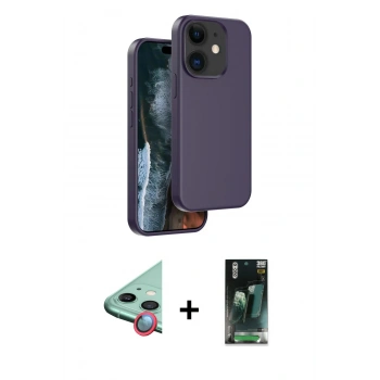 MARSİLYAN™- iPhone 11 Kılıf Kıvılcım Çizgi Serisi - Şeffaf 360 Full Body Arka Koruyucu + Raze Metal Kamera Lens - KI