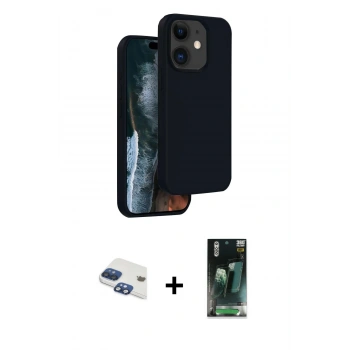MARSİLYAN™- iPhone 11 Kılıf Kıvılcım Çizgi Serisi - Şeffaf 360 Full Body Arka Koruyucu + Pers Alüminyum Kamera Lens - LT