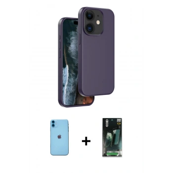 MARSİLYAN™- iPhone 11 Kılıf Kıvılcım Çizgi Serisi - Şeffaf 360 Full Body Arka Koruyucu + Neon Fosforlu Kamera Lens - MI