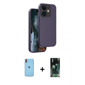 MARSİLYAN™- iPhone 11 Kılıf Kıvılcım Çizgi Serisi - Şeffaf 360 Full Body Arka Koruyucu + Neon Fosforlu Kamera Lens - TU