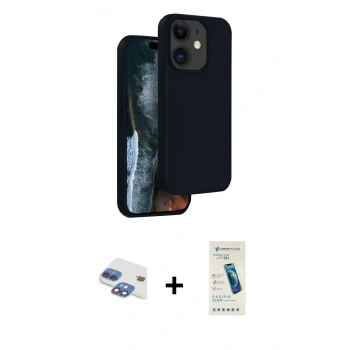 MARSİLYAN™- iPhone 11 Kılıf Kıvılcım Çizgi Serisi - Şeffaf Pasifik Cam Ekran Koruyucu + Pers Alüminyum Kamera Lens - GI