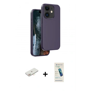 MARSİLYAN™- iPhone 11 Kılıf Kıvılcım Çizgi Serisi - Şeffaf Pasifik Cam Ekran Koruyucu + Renkli Kamera Lens Koruma Cam - YL