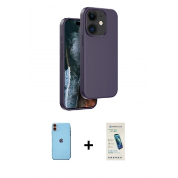 MARSİLYAN™- iPhone 11 Kılıf Kıvılcım Çizgi Serisi - Şeffaf Pasifik Cam Ekran Koruyucu + Neon Fosforlu Kamera Lens - TU
