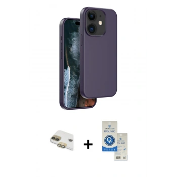 MARSİLYAN™- iPhone 11 Kılıf Kıvılcım Çizgi Serisi - Şeffaf Royal Nano Ekran Koruyucu + Pers Alüminyum Kamera Lens - GD