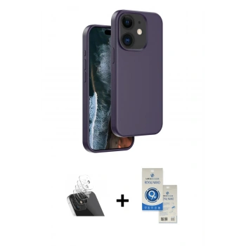 MARSİLYAN™- iPhone 11 Kılıf Kıvılcım Çizgi Serisi - Şeffaf Royal Nano Ekran Koruyucu + Kamera Lens Koruma Cam - SF