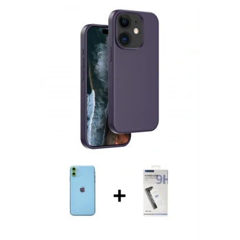 MARSİLYAN™- iPhone 11 Kılıf Kıvılcım Çizgi Serisi - Şeffaf Uv Polymer Nano Ekran Koruyucu + Neon Fosforlu Kamera Lens - YL