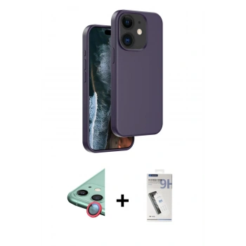 MARSİLYAN™- iPhone 11 Kılıf Kıvılcım Çizgi Serisi - Şeffaf Uv Polymer Nano Ekran Koruyucu + Raze Metal Kamera Lens - KI