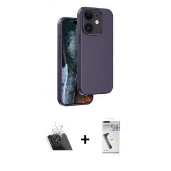 MARSİLYAN™- iPhone 11 Kılıf Kıvılcım Çizgi Serisi - Şeffaf Uv Polymer Nano Ekran Koruyucu + Kamera Lens Koruma Cam - SF