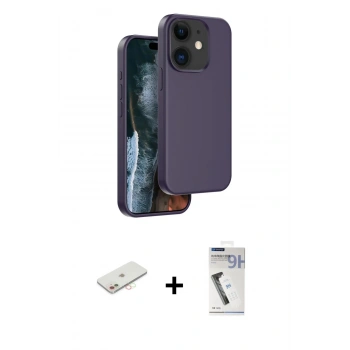 MARSİLYAN™- iPhone 11 Kılıf Kıvılcım Çizgi Serisi - Şeffaf Uv Polymer Nano Ekran Koruyucu + Renkli Kamera Lens Koruma Cam - YL